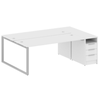 Стол-станция METALL SYSTEM на О-образном м/к с опорной тумбой БО.РС-СТП-2.5  2212*1475*750